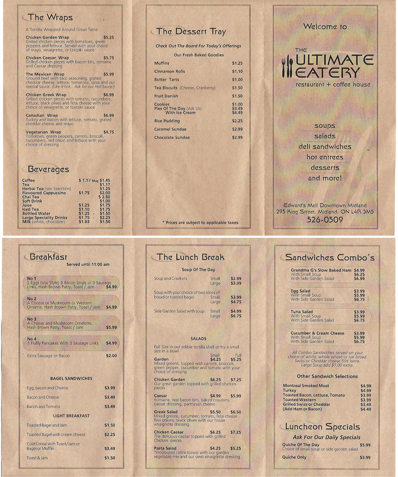 chinese restaurant menu report