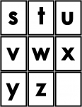Flashcard Set - Alphabet s - z