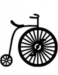 an old-fashioned bicycle