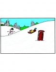 a sledding hill