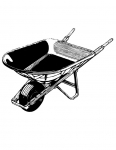 a wheelbarrow