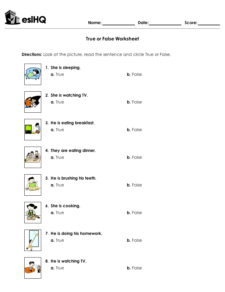 Grade 1 Esol Worksheets
